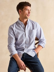 Joules Oxford Blue Stripe Classic Fit Shirt - Image 8 of 12