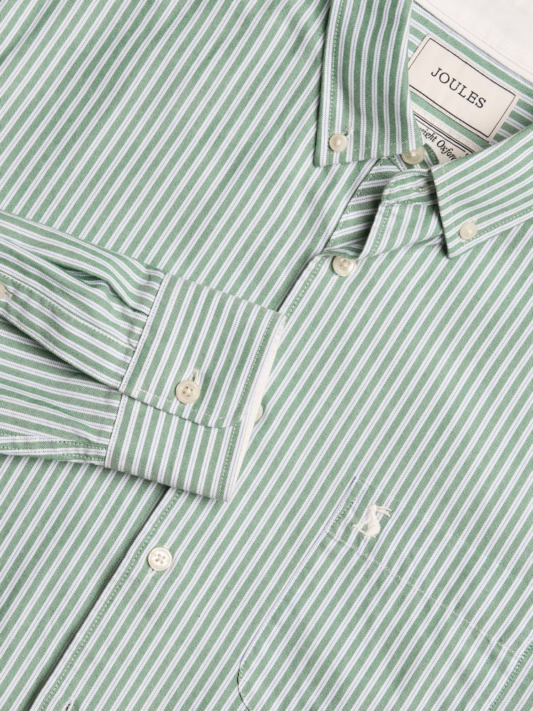 Joules Oxford Green Stripe Classic Fit Shirt - Image 1 of 9