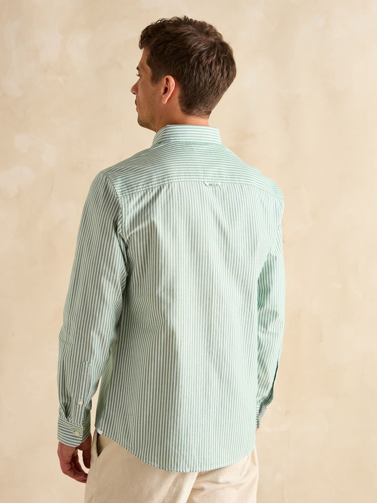 Joules Oxford Green Stripe Classic Fit Shirt - Image 3 of 9
