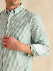 Joules Oxford Green Stripe Classic Fit Shirt - Image 7 of 9
