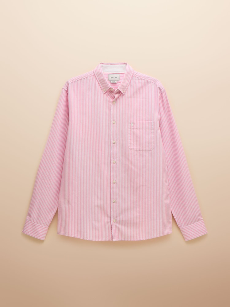 Joules Oxford Pink Stripe Classic Fit Shirt - Image 12 of 12