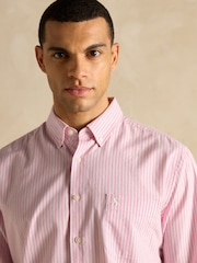 Joules Oxford Pink Stripe Classic Fit Shirt - Image 8 of 12