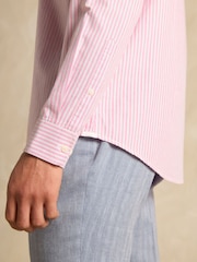 Joules Oxford Pink Stripe Classic Fit Shirt - Image 9 of 12