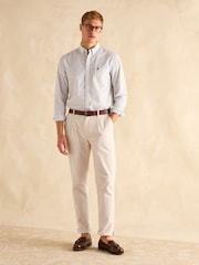Joules Poplin Blue & Green Check Classic Fit Shirt - Image 4 of 9