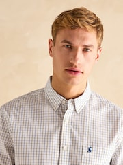 Joules Poplin Blue & Green Check Classic Fit Shirt - Image 6 of 9