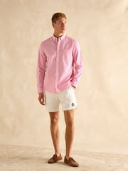 Joules Poplin Pink Gingham Check Classic Fit Shirt - Image 4 of 8