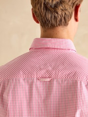 Joules Poplin Pink Gingham Check Classic Fit Shirt - Image 7 of 8