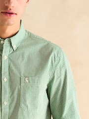 Joules Poplin Green Gingham Check Classic Fit Shirt - Image 2 of 8