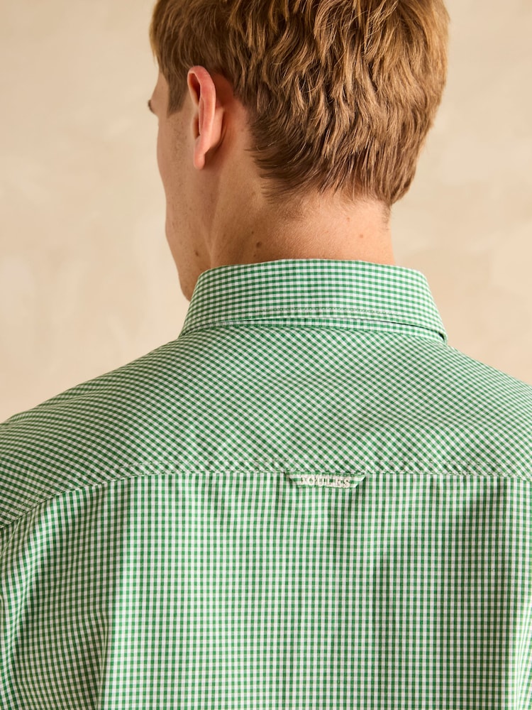 Joules Poplin Green Gingham Check Classic Fit Shirt - Image 8 of 8 Joules Poplin Green Gingham Check Classic Fit Shirt - Image 8 of 8