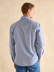 Joules Poplin Blue Gingham Check Classic Fit Shirt - Image 4 of 9