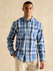 Joules Get A Move On Blue Check Stretch Shirt - Image 2 of 8