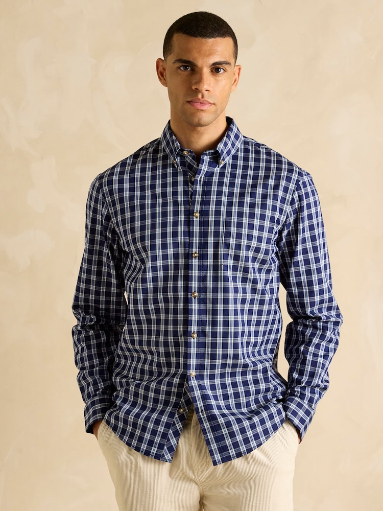 Joules Get A Move On Blue Stretch Shirt - Image 2 of 7