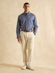 Joules Get A Move On Blue Stretch Shirt - Image 4 of 7