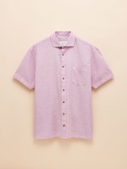 Фиолетовый - С коротким рукавом - Joules льняная рубашка Blend - Изображение 7 из 7