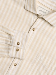 Кремовый/белый в полоску - С длинным рукавом - Joules Linen Blend Shirt - Image 1 of 9