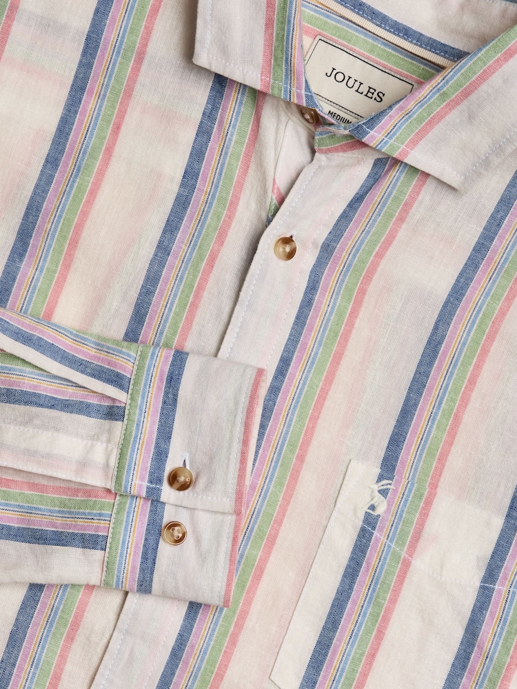 Мульти - С длинным рукавом - Joules Linen Blend Shirt - Image 1 of 9