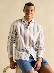 Мульти - С длинным рукавом - Joules Linen Blend Shirt - Image 5 of 9