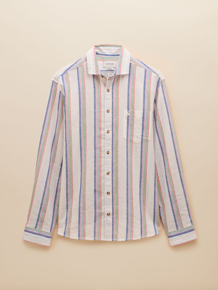 Мульти - С длинным рукавом - Joules Linen Blend Shirt - Image 9 of 9