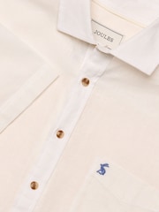 Белый - С коротким рукавом - Joules Linen Blend Shirt - Image 1 of 8