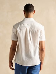 Белый - С коротким рукавом - Joules Linen Blend Shirt - Image 3 of 8