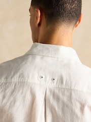 Белый - С коротким рукавом - Joules Linen Blend Shirt - Image 7 of 8