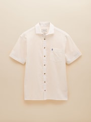 Белый - С коротким рукавом - Joules Linen Blend Shirt - Image 8 of 8
