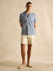 Joules Cotton Slub Navy Short Sleeve Shirt - Image 7 of 10