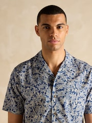 Joules Cotton Slub Navy Short Sleeve Shirt - Image 8 of 10