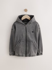 Black Denim Bomber Jacket (3-16yrs) - Image 6 of 10