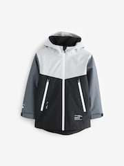 Monochrome Waterproof Fleece Hooded Lined Coat (3-17yrs) - Image 1 of 1