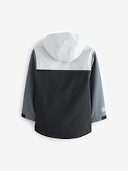 أسود وأبيض - Waterproof Fleece Hooded Lined Jacket (3-17yrs) - صورة 3 من 5