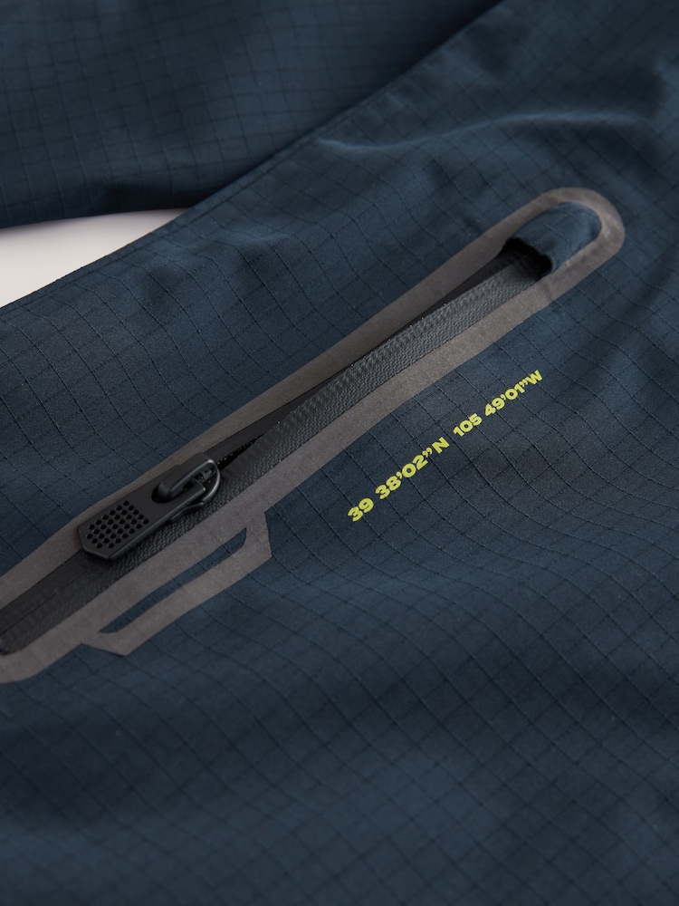 Navy Waterproof Mesh Hooded Lined Anorak Jacket (3-16yrs) - Image 4 of 7