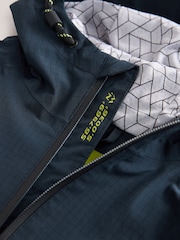 Navy Waterproof Mesh Hooded Lined Anorak Jacket (3-16yrs) - Image 5 of 7
