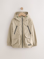 Neutral Shower Resistant Utility Hooded Jacket (3-16yrs) - Image 1 of 4