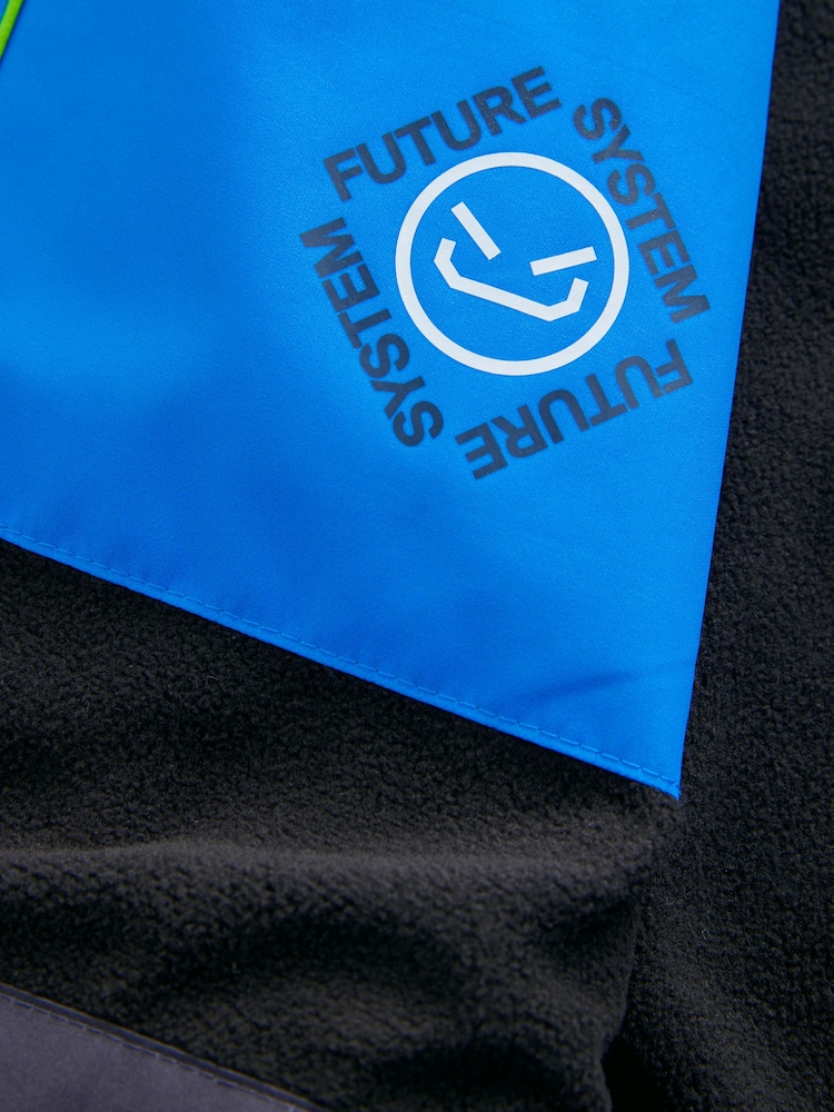 Cobalt Blue Waterproof Fleece Hooded Lined Jacket (3-17yrs) - Image 7 of 9