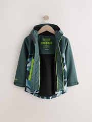 كاكي أخضر - Waterproof Fleece Hooded Lined Jacket (3-17yrs) - صورة 2 من 6