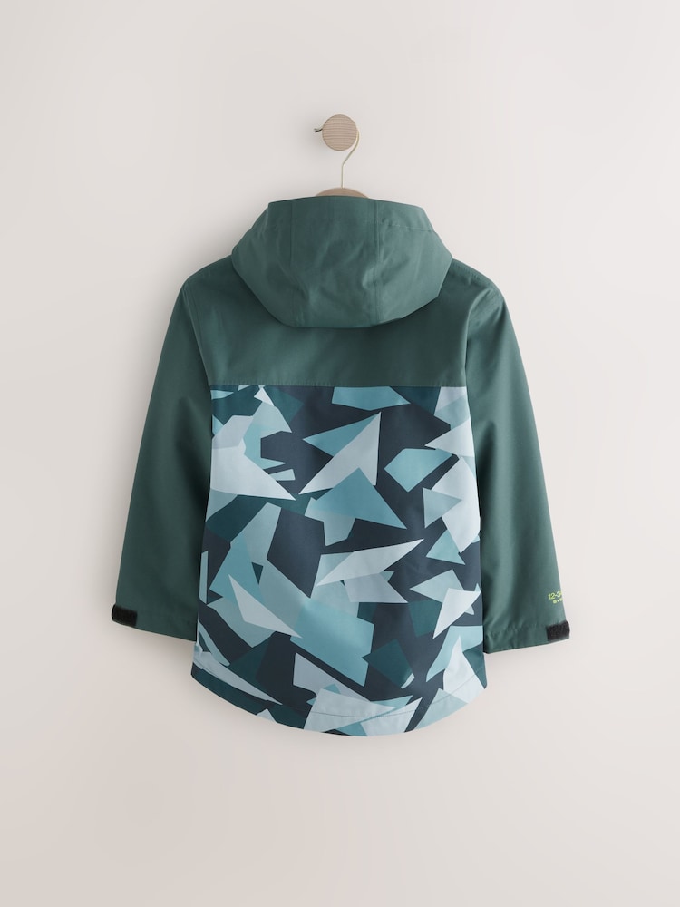 Vert kaki - Veste doublée en polaire imperméable à capuche (317 ) - Image 3 of 6