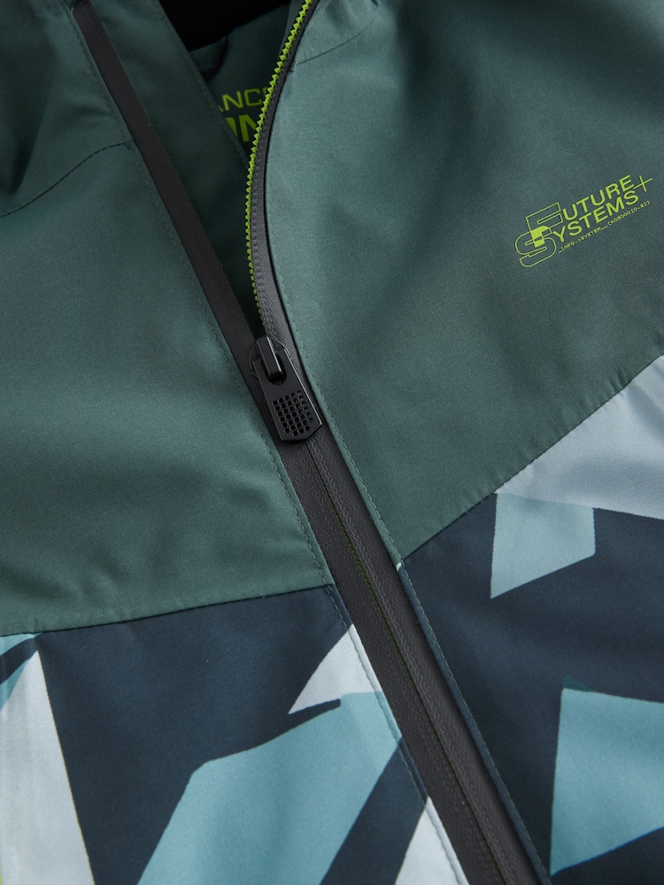 Vert kaki - Veste doublée en polaire imperméable à capuche (317 ) - Image 4 of 6