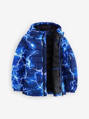 Blue Quilted Midweight Hooded Jacket (3-16yrs) - Image 2 of 5