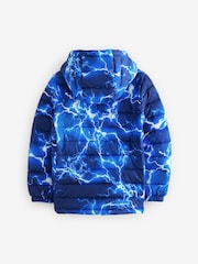 Blue Quilted Midweight Hooded Jacket (3-16yrs) - Image 3 of 5