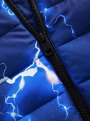 Blue Quilted Midweight Hooded Jacket (3-16yrs) - Image 4 of 5