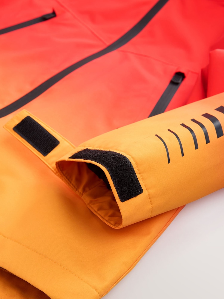 Orange Waterproof Fleece Hooded Lined Coat (3-16yrs) - Image 4 of 6