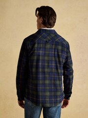 Joules Fleece Shirt Navy Check - Image 2 of 8