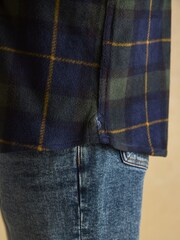 Joules Fleece Shirt Navy Check - Image 7 of 8