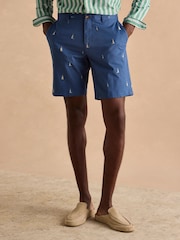 Joules Classic Fit Blue/Ecru Chino Shorts - Image 3 of 9