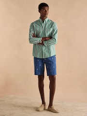 Joules Classic Fit Blue/Ecru Chino Shorts - Image 5 of 9
