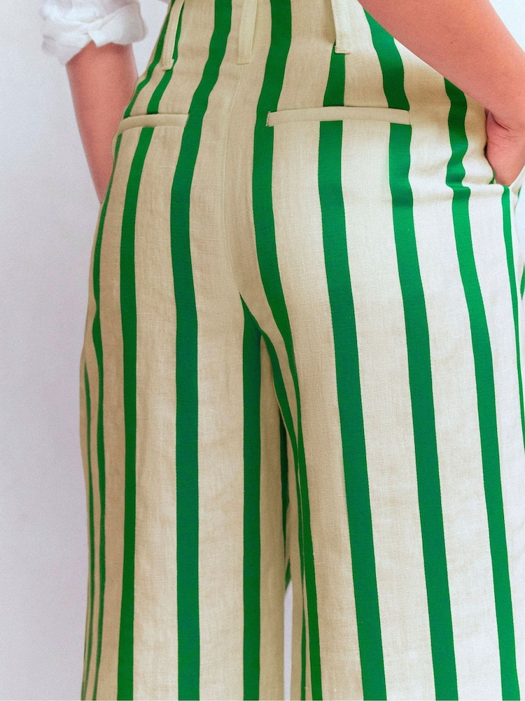 Boden Cream Mayfair Linen Trousers - Image 2 of 6 Boden Cream Mayfair Linen Trousers - Image 2 of 6