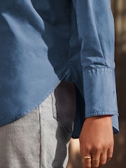Blue Washed Oversized Shirt - Image 4 of 7
