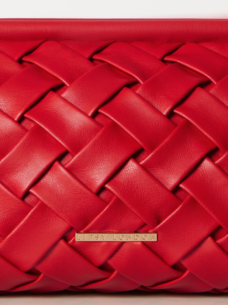 Lipsy Red Pouch Clutch Bag - Image 4 of 4