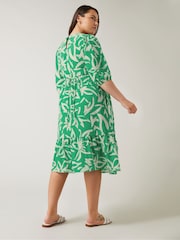 Evans Green Midaxi Balloon Sleeve Dress - Image 3 of 5